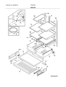 Shelves parts for Crosley Bottom-Mount Refrigerator CFD28WIQWC from AppliancePartsPros.com