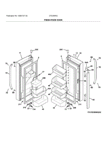 Fresh Food Door parts for Crosley Bottom-Mount Refrigerator CFD28WIQWF from AppliancePartsPros.com