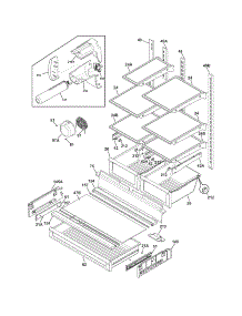 Shelves parts for Crosley Bottom-Mount Refrigerator CFD28WIS2 from AppliancePartsPros.com