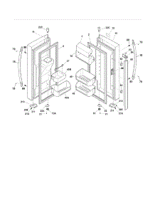 Fresh Food Doors parts for Crosley Bottom-Mount Refrigerator CFD28WIS3 from AppliancePartsPros.com