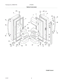 Fresh Food Door parts for Crosley Bottom-Mount Refrigerator CFD28WIS6 from AppliancePartsPros.com
