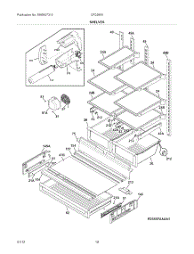 Shelves parts for Crosley Bottom-Mount Refrigerator CFD28WIW5 from AppliancePartsPros.com