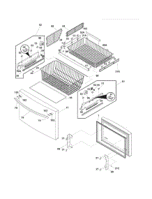 Freezer Drawer - Basket parts for Crosley Bottom-Mount Refrigerator CFD28WIW8 from AppliancePartsPros.com