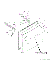 Freezer Door parts for Ge Bottom-Mount Refrigerator CFE26KP2NNS1 from AppliancePartsPros.com