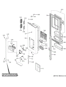 Dispenser Door parts for Ge Bottom-Mount Refrigerator CFE26KP2NWS1 from AppliancePartsPros.com
