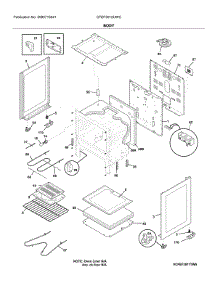 Body parts for Frigidaire Electric Range CFEF3012UWC from AppliancePartsPros.com