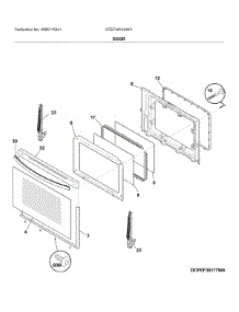 Door parts for Frigidaire Electric Range CFEF3012UWC from AppliancePartsPros.com