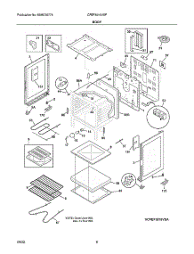 Body parts for Frigidaire Electric Range CFEF3016VSF from AppliancePartsPros.com