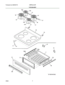 Top / Drawer parts for Frigidaire Electric Range CFEF3016VSF from AppliancePartsPros.com