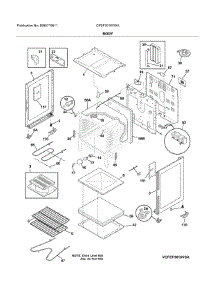 Body parts for Frigidaire Electric Range CFEF3016VWA from AppliancePartsPros.com