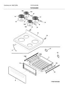 Top / Drawer parts for Frigidaire Electric Range CFEF3016VWB from AppliancePartsPros.com