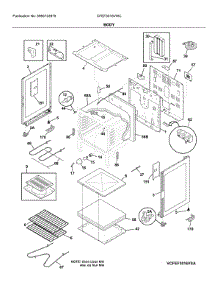 Body parts for Frigidaire Electric Range CFEF3016VWC from AppliancePartsPros.com