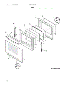 Door parts for Frigidaire Electric Range CFEF3016VWD from AppliancePartsPros.com