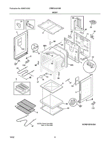 Body parts for Frigidaire Electric Range CFEF3016VWE from AppliancePartsPros.com