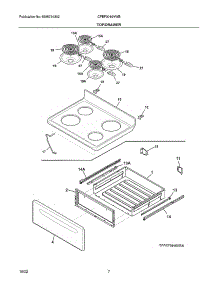 Top / Drawer parts for Frigidaire Electric Range CFEF3016VWE from AppliancePartsPros.com