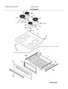 Top / Drawer parts for Frigidaire Electric Range CFEF3017USB from AppliancePartsPros.com