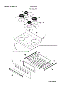 Top / Drawer parts for Frigidaire Electric Range CFEF3017USC from AppliancePartsPros.com
