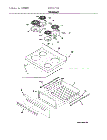 Top / Drawer parts for Frigidaire Electric Range CFEF3017USD from AppliancePartsPros.com