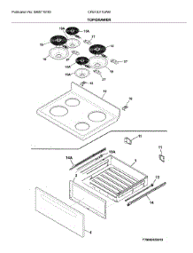 Top / Drawer parts for Frigidaire Electric Range CFEF3017UWB from AppliancePartsPros.com