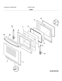 Door parts for Frigidaire Electric Range CFEF3017UWB from AppliancePartsPros.com