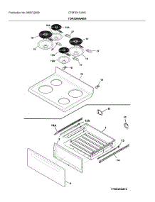 Top / Drawer parts for Frigidaire Electric Range CFEF3017UWC from AppliancePartsPros.com