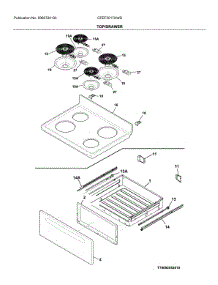 Top / Drawer parts for Frigidaire Electric Range CFEF3017UWD from AppliancePartsPros.com