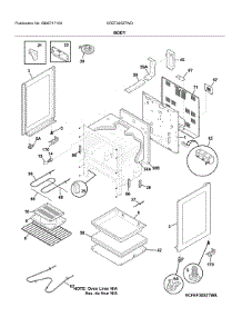 Body parts for Frigidaire Electric Range CFEF3052TWD from AppliancePartsPros.com