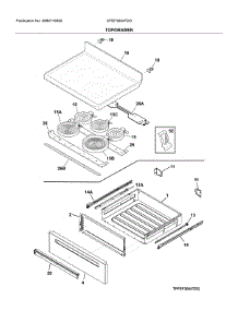 Top / Drawer parts for Frigidaire Electric Range CFEF3054TDD from AppliancePartsPros.com
