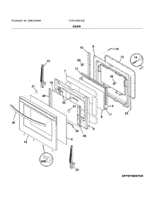 Door parts for Frigidaire Electric Range CFEF3054TDE from AppliancePartsPros.com