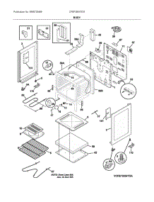 Body parts for Frigidaire Electric Range CFEF3054TDG from AppliancePartsPros.com