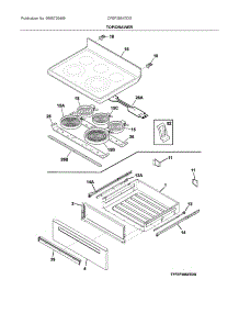 Top / Drawer parts for Frigidaire Electric Range CFEF3054TDG from AppliancePartsPros.com