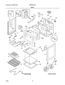 Body parts for Frigidaire Gas Range CFEF3054TDK from AppliancePartsPros.com