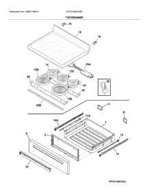 Top / Drawer parts for Frigidaire Electric Range CFEF3054USD from AppliancePartsPros.com