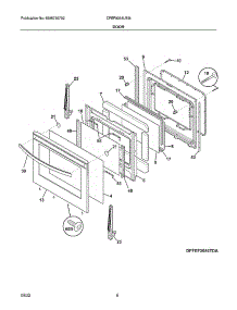 Door parts for Frigidaire Electric Range CFEF3054USM from AppliancePartsPros.com