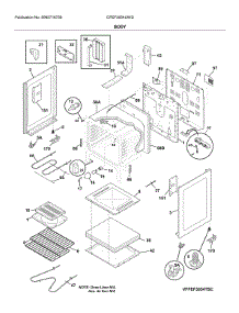 Body parts for Frigidaire Electric Range CFEF3054UWD from AppliancePartsPros.com