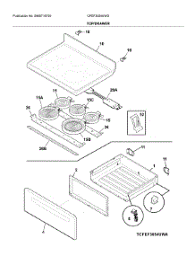 Top / Drawer parts for Frigidaire Electric Range CFEF3054UWD from AppliancePartsPros.com