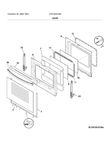 Door parts for Frigidaire Electric Range CFEF3054UWE from AppliancePartsPros.com