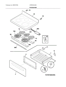 Top / Drawer parts for Frigidaire Electric Range CFEF3054UWK from AppliancePartsPros.com