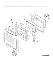 Door parts for Frigidaire Electric Range CFEF3054UWK from AppliancePartsPros.com