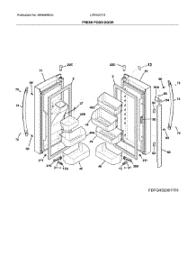 Fresh Food Doors parts for Crosley Bottom-Mount Refrigerator CFEH272ITD0 from AppliancePartsPros.com
