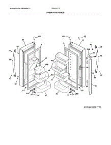 Fresh Food Door parts for Crosley Bottom-Mount Refrigerator CFEH272ITW1 from AppliancePartsPros.com
