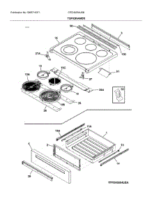 Top / Drawer parts for Frigidaire Electric Range CFEH3054USB from AppliancePartsPros.com