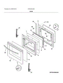 Door parts for Frigidaire Electric Range CFEH3054USC from AppliancePartsPros.com
