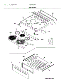 Top / Drawer parts for Frigidaire Electric Range CFEH3054UWA from AppliancePartsPros.com