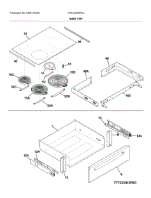 Main Top parts for Frigidaire Electric Range CFES3025PWJ from AppliancePartsPros.com