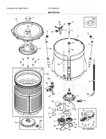Motor / Tub parts for Frigidaire Laundry Center CFLE3900UW1 from AppliancePartsPros.com