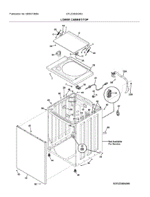 Lower Cabinet / Top parts for Frigidaire Laundry Center CFLE3900UW3 from AppliancePartsPros.com