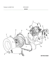 Motor parts for Frigidaire Dryer CFRE4120SW1 from AppliancePartsPros.com