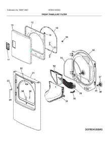 Fron Panel / Lint Filter parts for Frigidaire Dryer CFRE4120SW2 from AppliancePartsPros.com