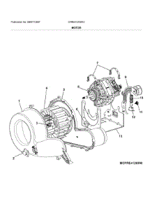 Motor parts for Frigidaire Dryer CFRE4120SW2 from AppliancePartsPros.com